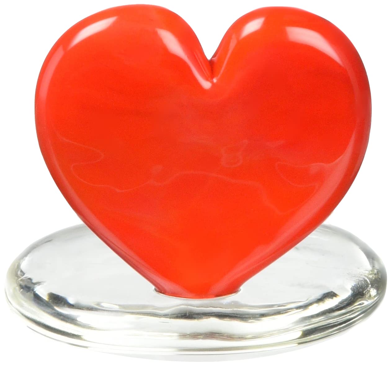 Amazon.co.jp: かわいい 手作り ガラス細工 ハートステーシ゛ レッド